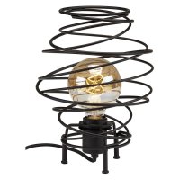 Briloner  Swirl Tischlampe 1-flammig Metall Schwarz