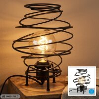 Tischleuchte Swirl, Schwarz, 60 Watt (exkl.), IP20,...