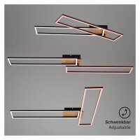 LED Deckenleuchte Frame, Schwarz / Holz, 40 Watt, 2700 – 5000K, dimmbar – Briloner