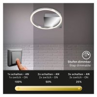 Deckenleuchte Briloner Frame LED Deckenleuchte dimmbar über Lichtschalter