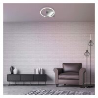LED Deckenleuchte Frame, Alu-Chrom, 8 Watt, 3000K, dimmbar, Ø 26 cm – Briloner