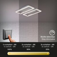 Briloner  Frame LED dimmbar über Lichtschalter Nickelmatt