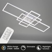Briloner Frame LED Deckenleuchte Chrom Alu 104x42cm...
