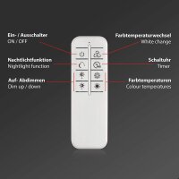Briloner Frame LED Deckenleuchte Chrom Alu 104x42cm Dimmbar CCT Fernbedienung 55W