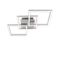 B-Kartonage Briloner  Frame LED Deckenlampe 3-flammig Stufendimmbar Schwenkbar Chrom-Alu