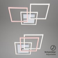 Briloner  Frame LED Deckenlampe 3-flammig Stufendimmbar Schwenkbar Chrom-Alu