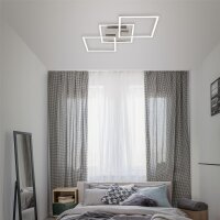 Briloner  Frame LED Deckenlampe 3-flammig Stufendimmbar Schwenkbar Chrom-Alu