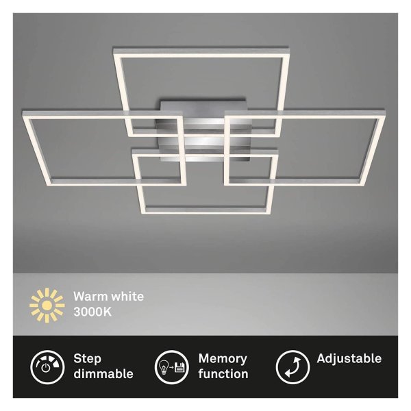 Briloner  Frame LED Deckenlampe dimmbar über Lichtschalter