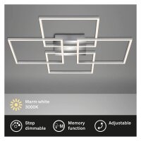 LED Deckenleuchte Frame, Alu / Chrom, 57 Watt, 3000K,...