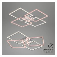 LED Deckenleuchte Frame, Alu / Chrom, 57 Watt, dimmbar, 72,4 x 72,4 x 8 cm – Briloner