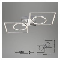 Deckenleuchte Briloner Frame LED Deckenlampe dimmbar über Lichtschalter