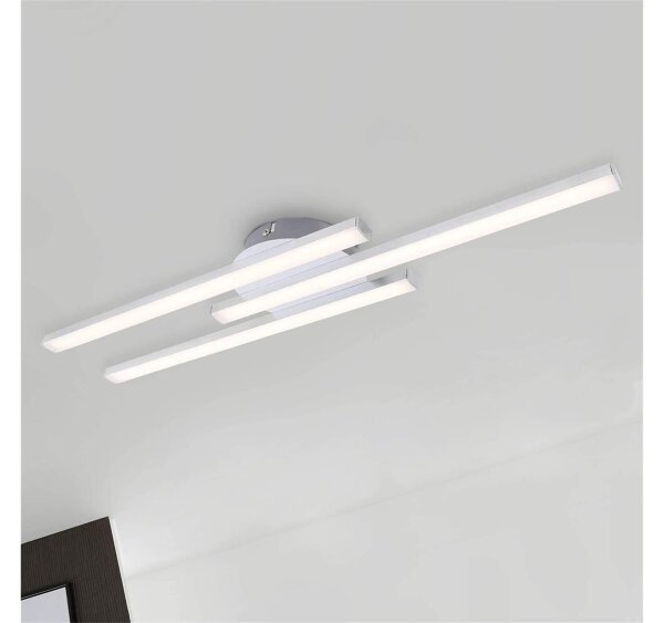Briloner  Go LED Deckenlampe 18W 3-flammig Aluminiumfarbig