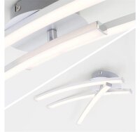 LED Deckenlampe Go, Aluminiumfarbig, 18 Watt, 3000K, schwenkbar, 56,5 x 12 x 10,5 cm – Briloner