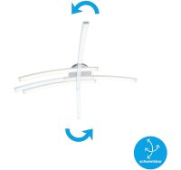 LED Deckenlampe Go, Aluminiumfarbig, 18 Watt, 3000K, schwenkbar, 56,5 x 12 x 10,5 cm – Briloner