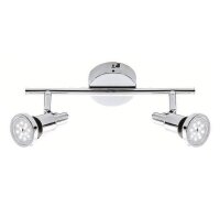 2-flammiger Deckenstrahler Bath, Chrom, 2x4W, schwenkbar,...
