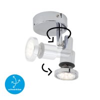 Briloner  Bath LED Badezimmerlampe Schwenkbar Wandleuchte Warmweiß 1-flammig Spot Chrom