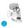 Wandspot Bath, Chrom, 4 Watt, 3000K, schwenkbar, IP44, Ø 8 cm – Briloner