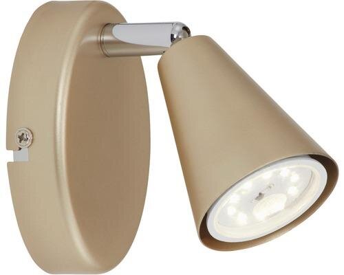 Wandspot Smart Gold Basic, Pale Gold, 5 Watt, 3000K, schwenkbar, 10,5 x 8,5 cm – Briloner