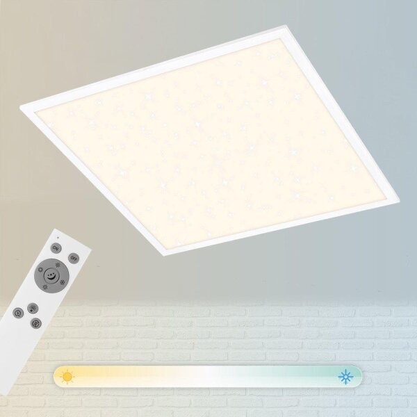 LED Deckenleuchte Pallas, Weiß, 36 Watt, dimmbar, mit Fernbedienung – Briloner