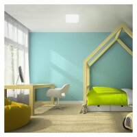 LED Deckenlampe Vipe, Weiß, 8 Watt, 4000K, Sternenhimmel-Effekt, 22 x 22 x 5 cm – Briloner