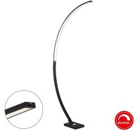 Stehlampe, Schwarz, 18 Watt, 3000K, Touchdimmer, 75 x 165 cm – Briloner