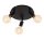 3-flammiger Deckenstrahler Pearl, Schwarz, 3x60W, E27-Fassung, schwenkbar, Ø 30 cm – Briloner
