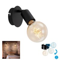 Briloner  Pearl Wandlampe 1-flammig Schwenkbar Spot Schwarz