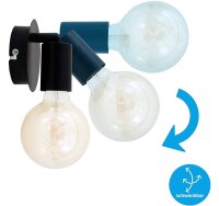 Briloner  Pearl Wandlampe 1-flammig Schwenkbar Spot Schwarz