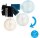 Briloner  Pearl Wandlampe 1-flammig Schwenkbar Spot Schwarz