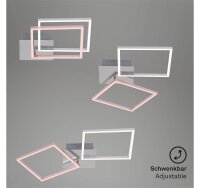 Briloner  Frame LED Alu Chrom dimmbar über Lichtschalter