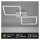 LED Deckenlampe Frame, Alu Chrom, 32 Watt, 3000K, dimmbar, 76,3 x 36,5 x 7,8 cm – Briloner