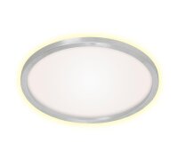 LED Deckenleuchte Cadre, Aluminium, 22 Watt, 3000K, Backlight-Effekt, Ø 42,5 cm – Briloner
