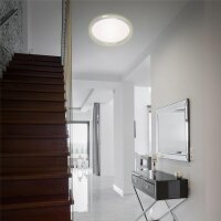 LED Deckenleuchte Cadre, Aluminium, 22 Watt, 3000K, Backlight-Effekt, Ø 42,5 cm – Briloner