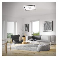 LED Deckenleuchte Free, Schwarz, 22 Watt, 4000K, 42 x 42 x 2,9 cm – Briloner