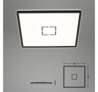LED Deckenleuchte Free, Schwarz, 22 Watt, 42 x 42 x 2,9 cm – Briloner