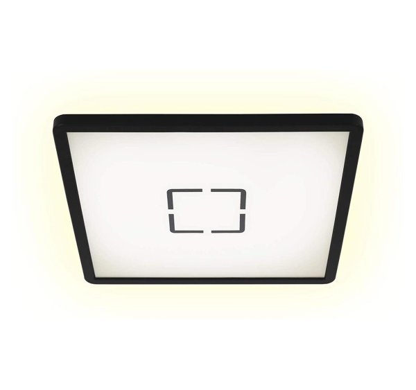 B-Kartonage Briloner  Free LED Deckenlampe Eckig Schwarz Back Light Effekt