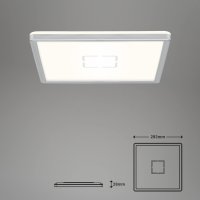 B-Kartonage Briloner  Free LED Deckenlampe Silber Back Light Effekt