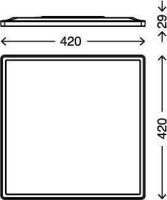 Briloner Slim LED Panel 42x42cm Weiß mit Back Light Effekt, 22W 4000K