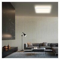 LED Deckenlampe Panel Slim, Weiß, 22 Watt, 4000K, 42 x 42 x 2,8 cm – Briloner