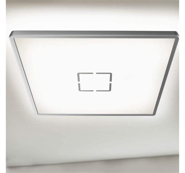 LED Deckenleuchte Free, Silber, 22 Watt, 42 x 42 x 2,9 cm – Briloner