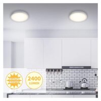 LED Deckenleuchte Fire, Chrom matt, 25 Watt, Ø 40,5 cm – Briloner