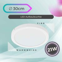 LED Deckenleuchte Fire, Weiß, 21 Watt, 3000K,...
