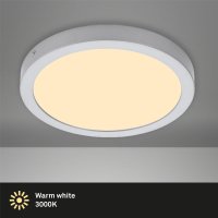 Briloner  Fire LED Deckenleuchte Chrom matt Badezimmerlampe warmweiß