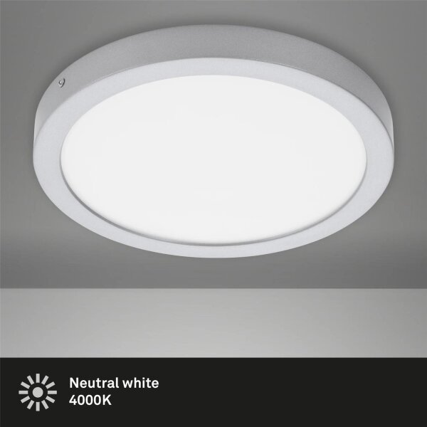LED Deckenleuchte Fire, Chrom matt, IP44, Ø 30 cm – Briloner