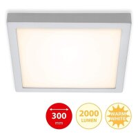 Briloner  Fire LED Deckenlampe Chrom matt warmweiß