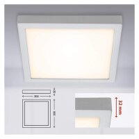 Briloner  Fire LED Deckenlampe Chrom matt warmweiß