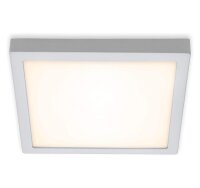 LED Deckenleuchte Fire, Chrom-matt, 21 Watt, 3000K, 30 x 30 x 3,2 cm – Briloner