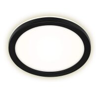 Briloner Düsseldorf LED Außenleuchte 8W IP44 Backlight-Effekt Rund Schwarz