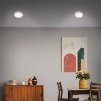 LED Deckenleuchte Fire, Chrom matt, 12 Watt, Ø 17 cm – Briloner
