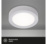 LED Deckenleuchte Fire, Chrom matt, 12 Watt, Ø 17 cm – Briloner